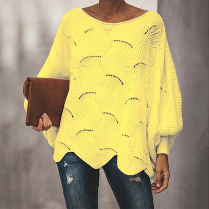 Leisure One Shoulder Plus Sizes Women Knitted Sweaters