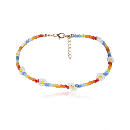 Handmade Colorful Beads String Daisy Design Necklaces for Women