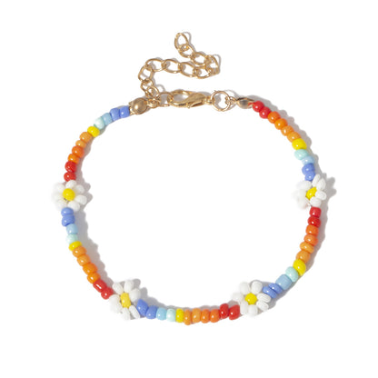 Handmade Colorful Beads String Daisy Design Necklaces for Women