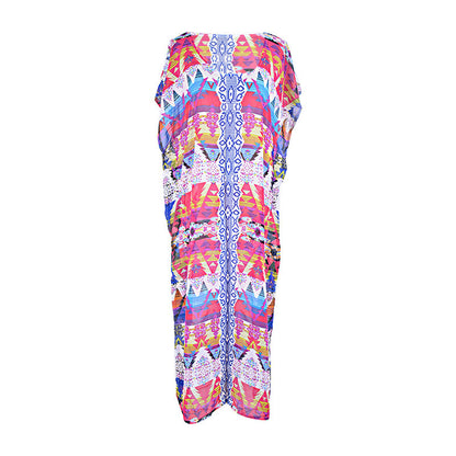 Summer Chiffon Floral Print  Beach Bikini Cover Ups