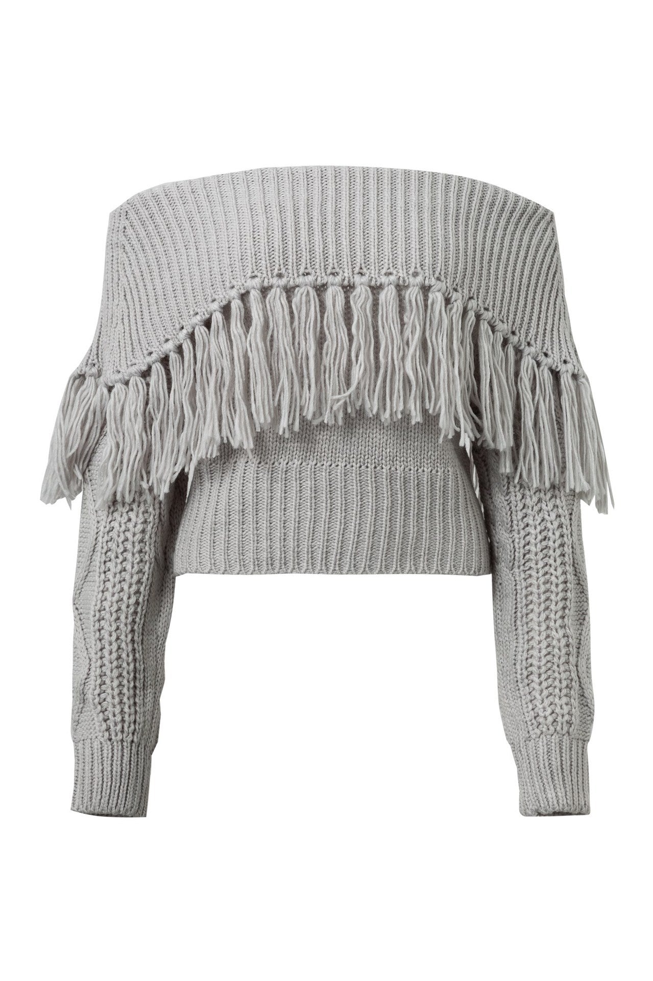 Sexy Off The Shoulder Tassels Women Short Sweaters