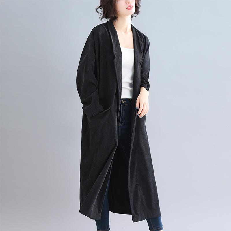 Vintage Women Plus Size Loose Wind Overcoat-STYLEGOING