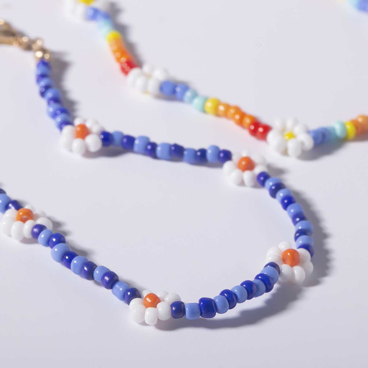 Handmade Colorful Beads String Daisy Design Necklaces for Women