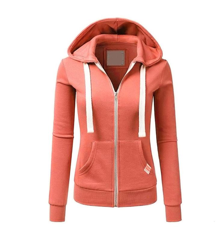 Casual Zipper Long Sleeves Cardigan Hoodies-STYLEGOING