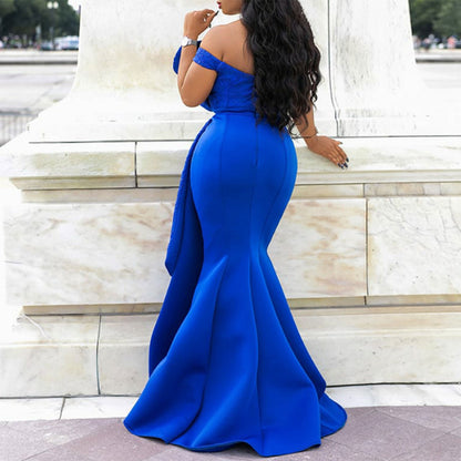 Sexy Off The Shoulder Lace Jewelry Bodycon Party Dresses-STYLEGOING