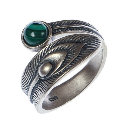 Vintage Peacock Design Open-end Rings for Women