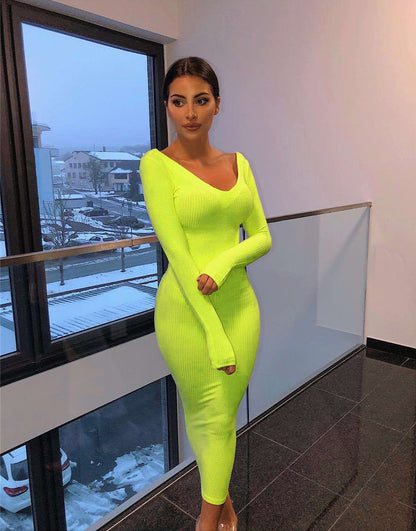 Sexy Off The Shoulder Knitting Dresses for Women