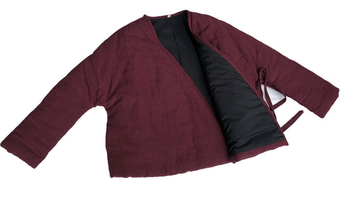 Winter Vintage Linen Warm Short Overcoats