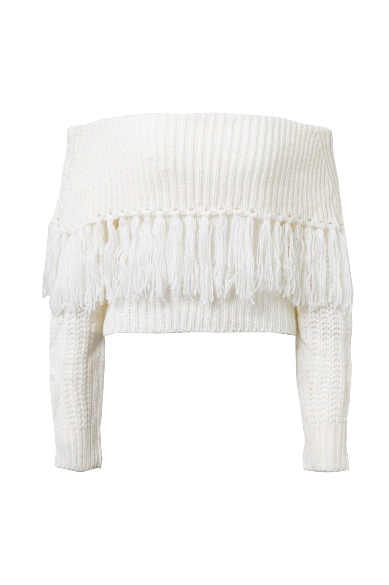 Sexy Off The Shoulder Tassels Women Short Sweaters
