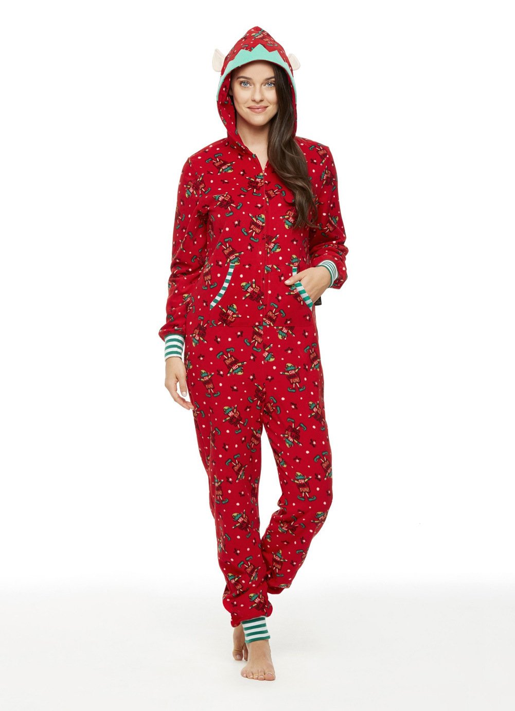 Christmas Parent-Child Hoodies Jumpsuits Pajamas