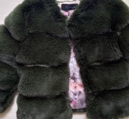 Warm Winter Artificial Fur Overcoats for Kids