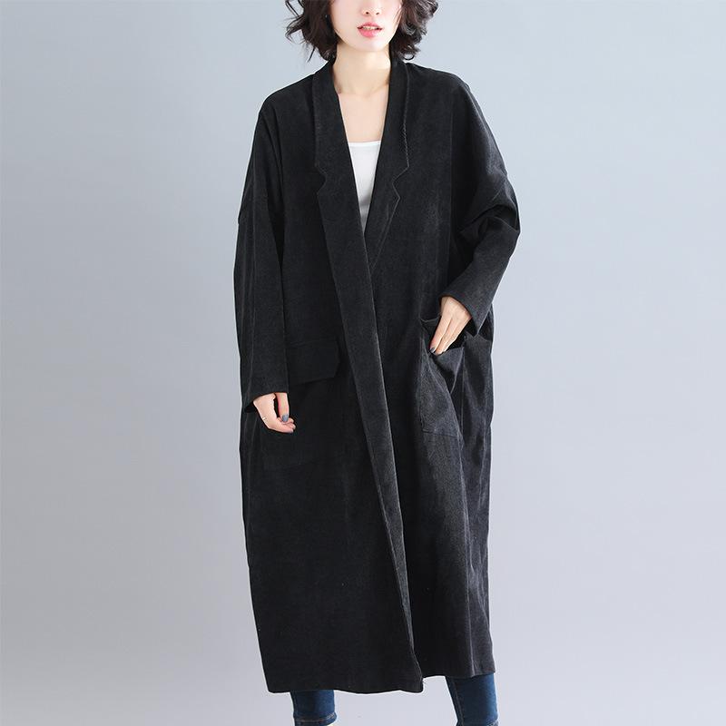 Vintage Women Plus Size Loose Wind Overcoat-STYLEGOING