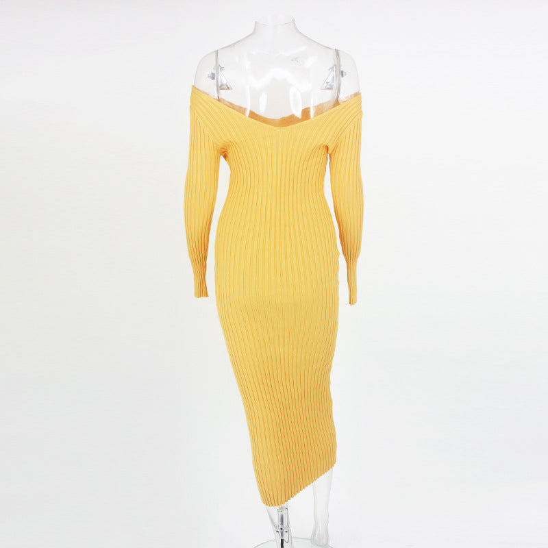 Sexy Off The Shoulder Knitting Dresses for Women