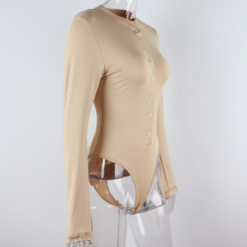 Sexy Long Sleeves Basic Women Romper Jumpsuits