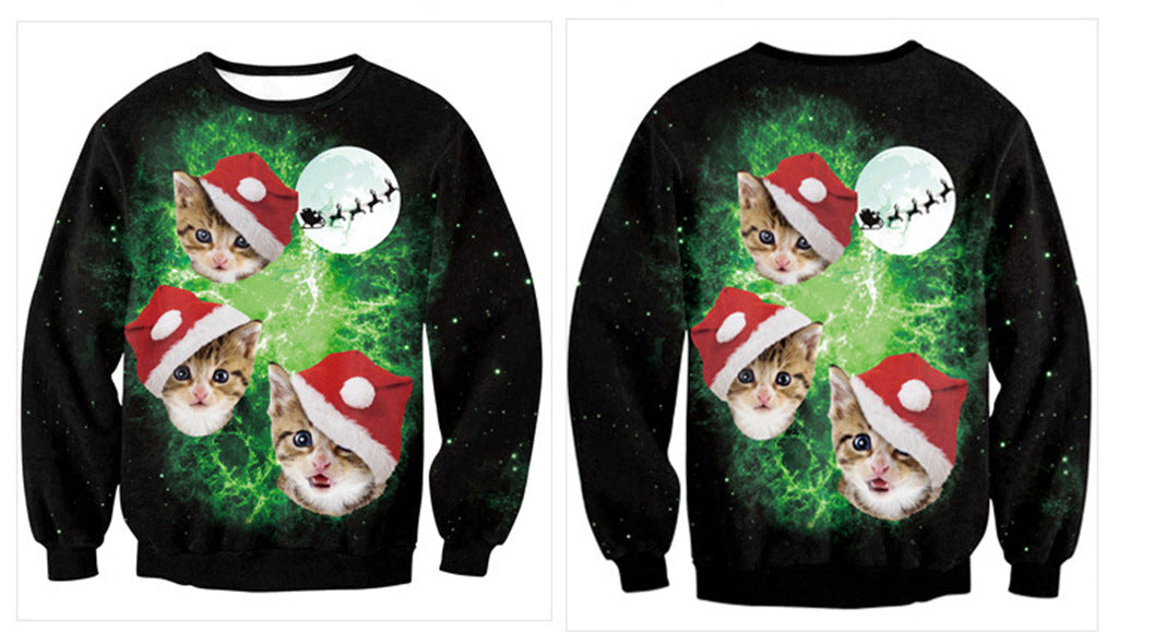 Merry Christmas 3D Print Pullover Hooides