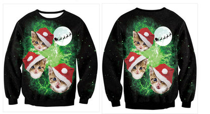 Merry Christmas 3D Print Pullover Hooides