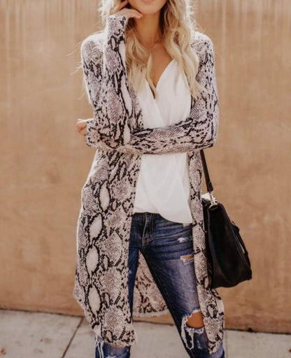 Fashion Camouflage Fall Long Cardigan Overcoat-STYLEGOING