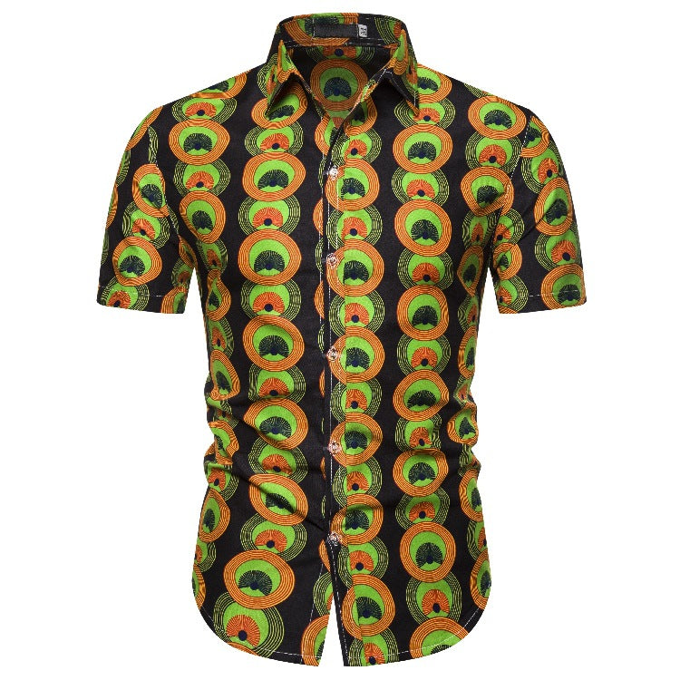 Ethnic Style Men‘s Short Sleeves Shirts