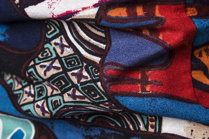 Ethnic Print Men's Summer Beach Short Sleeves Shirts