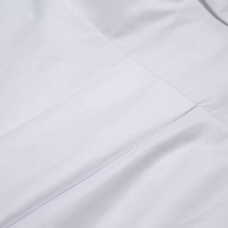 Women Turnover Collar Irregular Net Fall Shirt Dresses