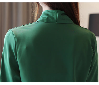 Summer Office Lady Long Sleeves Chiffon Shirts