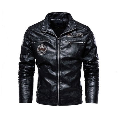 Motorcycle PU Winter Jacket Coat for Men