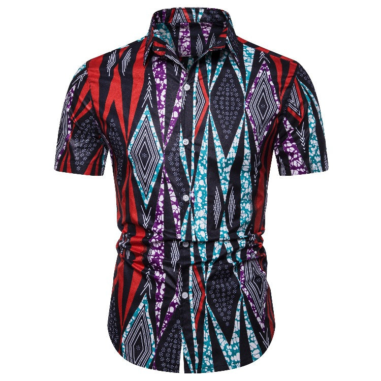 Ethnic Style Men‘s Short Sleeves Shirts