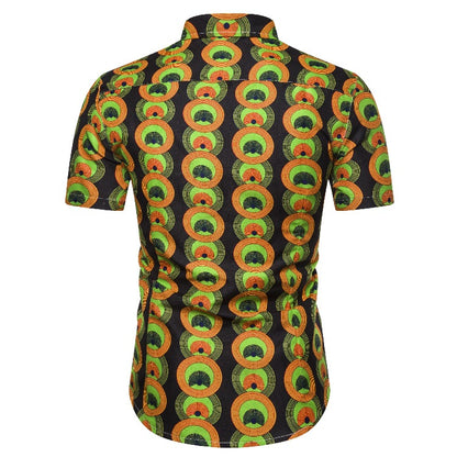 Ethnic Style Men‘s Short Sleeves Shirts