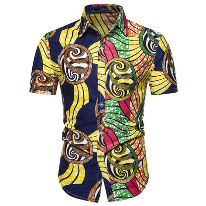 Ethnic Style Men‘s Short Sleeves Shirts