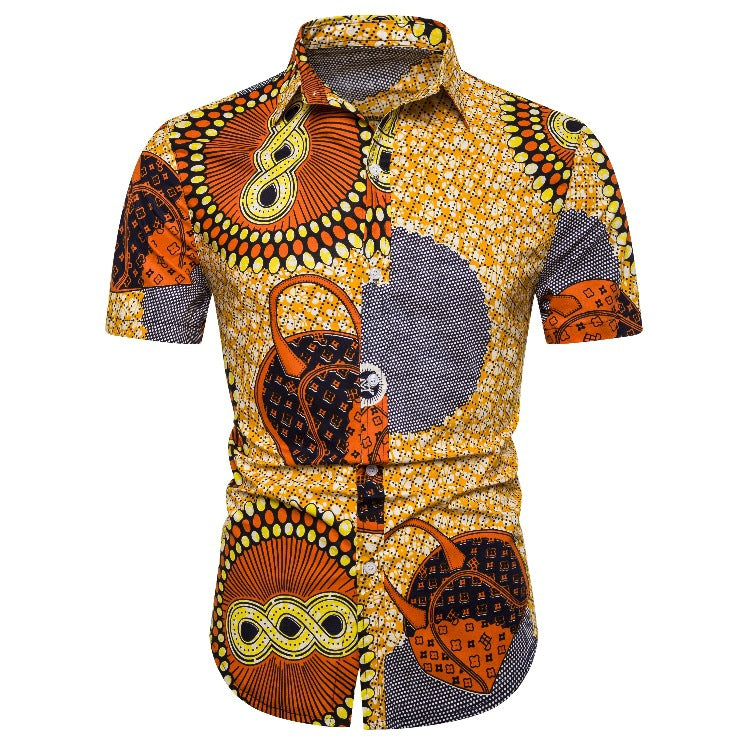 Ethnic Style Men‘s Short Sleeves Shirts