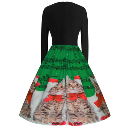 Women Long Sleeves Musical Not Christmas Witner Dresses-STYLEGOING