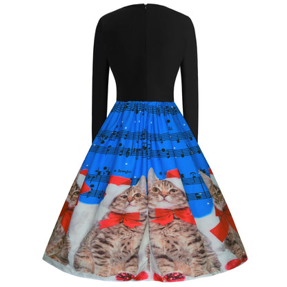 Women Long Sleeves Musical Not Christmas Witner Dresses-STYLEGOING