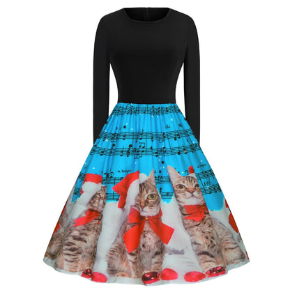 Women Long Sleeves Musical Not Christmas Witner Dresses-STYLEGOING
