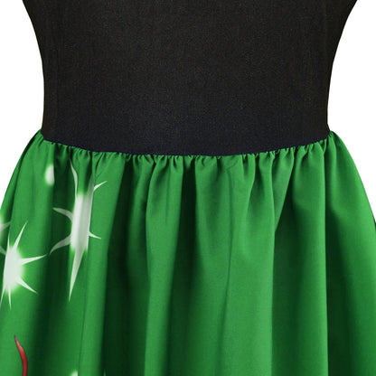 Merry Christmas Sled Round Neck Long Sleeves Women Dresses-STYLEGOING