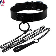 Black Punk Style Rivet Design Clavicle Chain