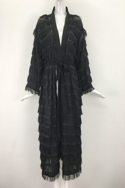Gorgeous Tassels Plus Sizes Crdigan Overcoat Dresses