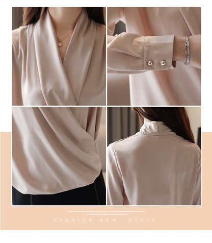 Summer Office Lady Long Sleeves Chiffon Shirts