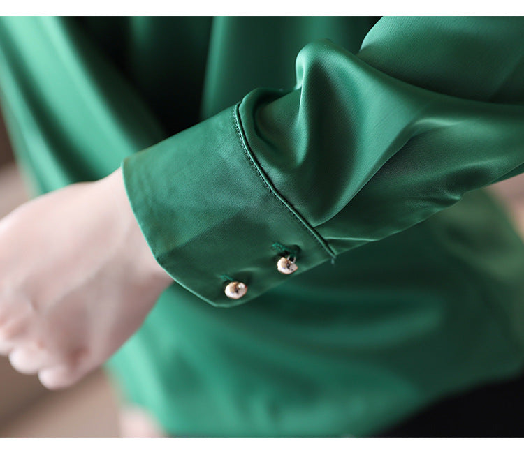Summer Office Lady Long Sleeves Chiffon Shirts