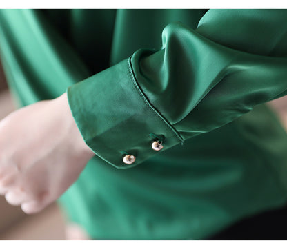 Summer Office Lady Long Sleeves Chiffon Shirts