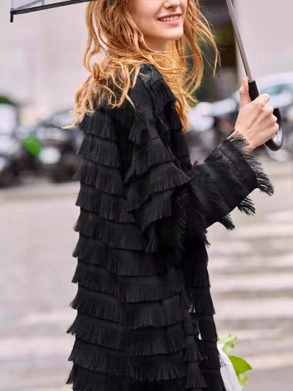 Gorgeous Tassels Plus Sizes Crdigan Overcoat Dresses