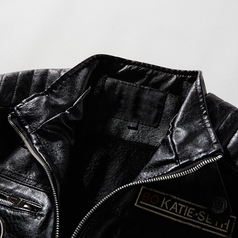 Motorcycle PU Winter Jacket Coat for Men