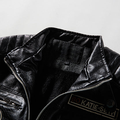Motorcycle PU Winter Jacket Coat for Men