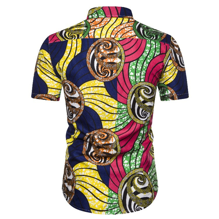 Ethnic Style Men‘s Short Sleeves Shirts