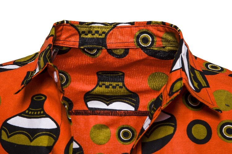 Ethnic Style Men‘s Short Sleeves Shirts