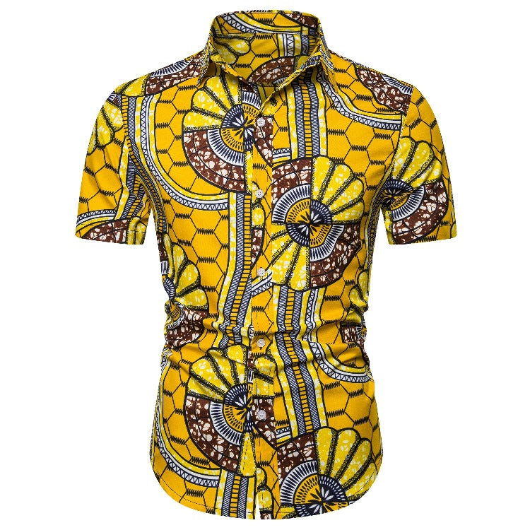 Ethnic Style Men‘s Short Sleeves Shirts