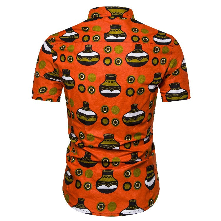 Ethnic Style Men‘s Short Sleeves Shirts