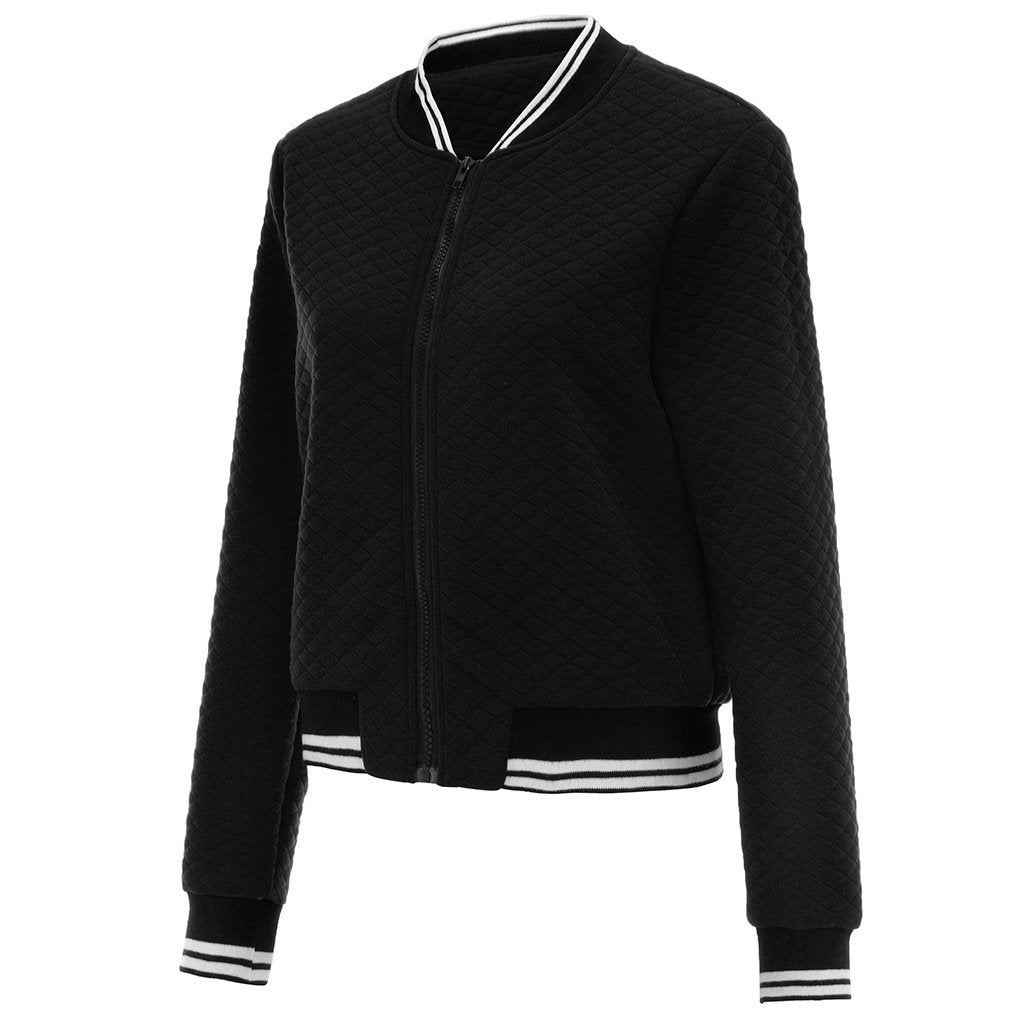 Women Fashion Baseball Short Overcoat-STYLEGOING