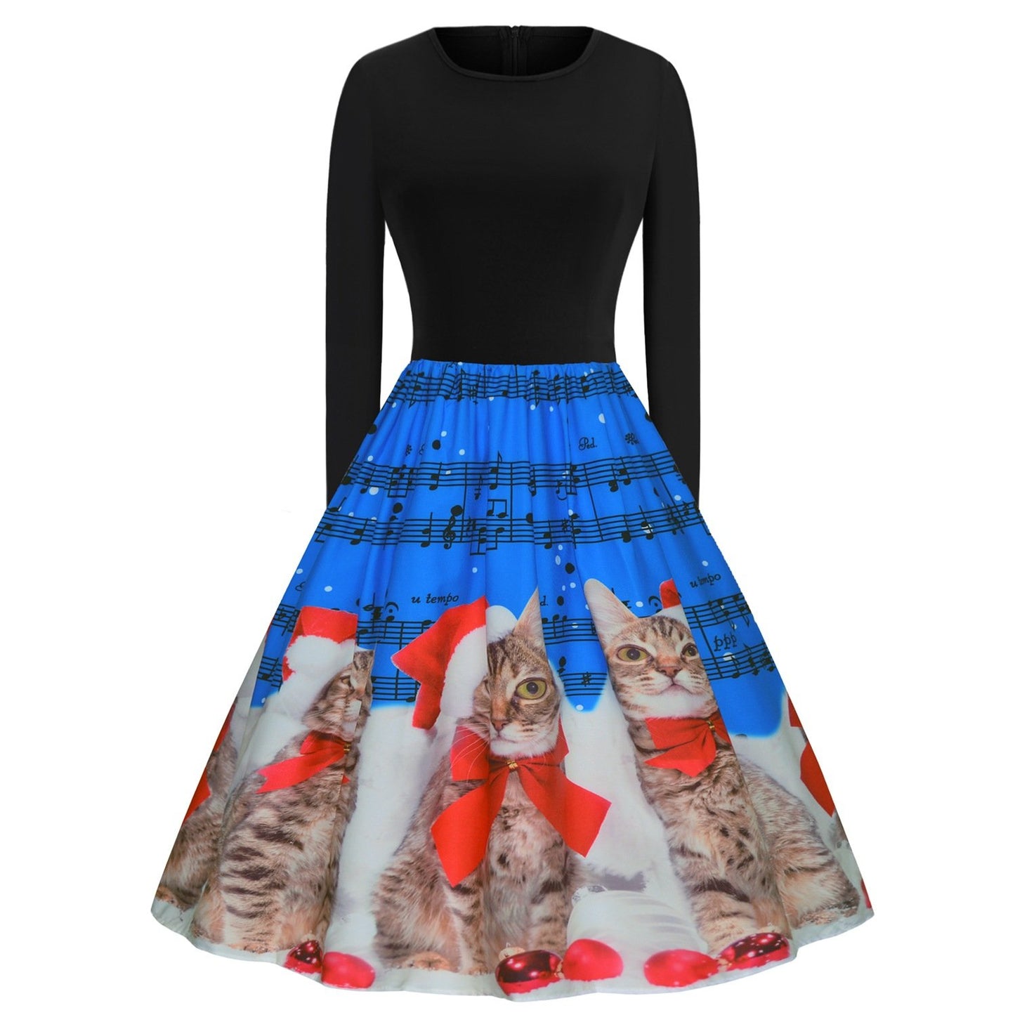 Women Long Sleeves Musical Not Christmas Witner Dresses-STYLEGOING