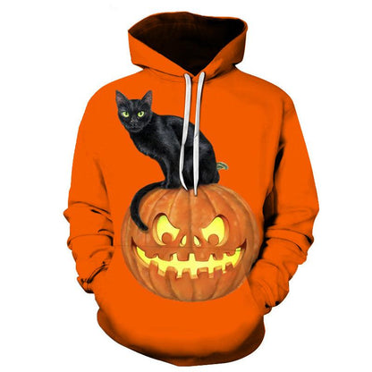 Lovely 3D Pumpkin Halloween Pullover Hoodies-STYLEGOING
