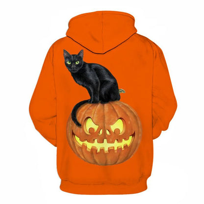 Lovely 3D Pumpkin Halloween Pullover Hoodies-STYLEGOING